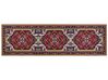 Teppich rot 60 x 200 cm orientalisches Muster Kurzflor COLACHEL_831654