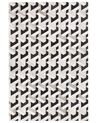 Teppich Kuhfell schwarz / grau 160 x 230 cm Patchwork Kurzflor NARMAN_851150