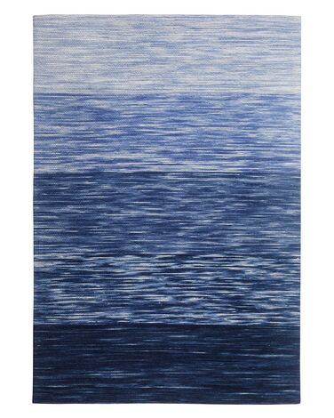 Vlnený koberec 140 x 200 cm modrý KAPAKLI