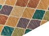 Teppich Wolle mehrfarbig 80 x 150 cm geometrisches Muster Kurzflor KESKIN_836618