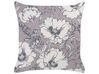 Set of 2 Decorative Cushions Floral Pattern 45 x 45 cm Grey and Off-White SOPHORA_857877