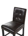 Conjunto de 2 sillas de bar de piel sintética marrón/madera oscura MADISON_763532