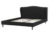 Łóżko tapicerowane 160 x 200 cm czarne COLMAR_703457