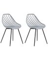 Set of 2 Dining Chairs Grey CANTON_775143