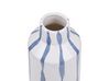 Stoneware Flower Vase 22 cm White with Blue ASSUS_810612