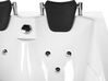 Bañera de hidromasaje esquinera blanca con LED derecha 170 x 120 cm CALAMA_780955