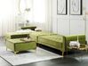 Right Hand Modular Velvet Sofa with Ottoman Green ABERDEEN_882388