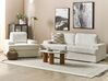 Marble Coffee Table White with Light Wood CASABLANCA_894009