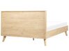 Łóżko rattanowe 140 x 200 cm jasne drewno MONPAZIER_863375