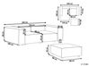 Soffa 2-sits modulär med fotpall bouclé vit APRICA_908284