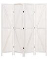 Wooden Folding 4 Panel Room Divider 170 x 163 cm White RIDANNA_874094