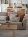 Right Hand Fabric Corner Sofa with Ottoman Beige OSLO_826324