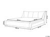 Kožená postel  LED 180 x 200 cm bílá NANTES_748533