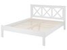 Wooden EU Super King Size Bed White TANNAY_734442