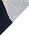 Teppich Baumwolle mehrfarbig / blau 140 x 200 cm abstraktes Muster Kurzflor XINALI_906993