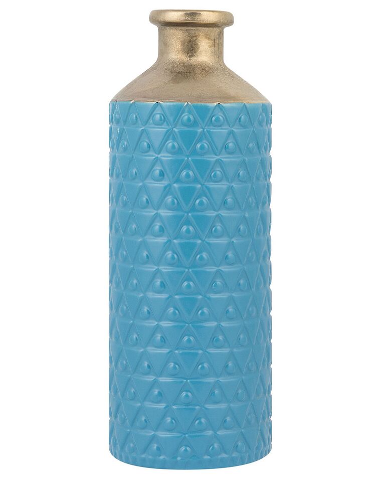 Stoneware Decorative Vase 39 cm Blue ARSIN_733655