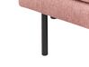 Left Hand 2 Seater Fabric Corner Sofa Pink Brown BREDA_895087