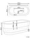 Badewanne freistehend weiss mit Armatur oval 170 x 80 cm EMPRESA_787367