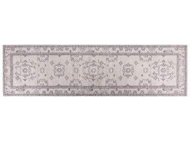 Bavlněný koberec 80 x 300 cm béžový/šedý GOLLER