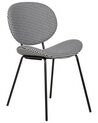 Sada 2 čalouněných jídelních židlí kohoutí stopa černé/bílé LUANA_894919