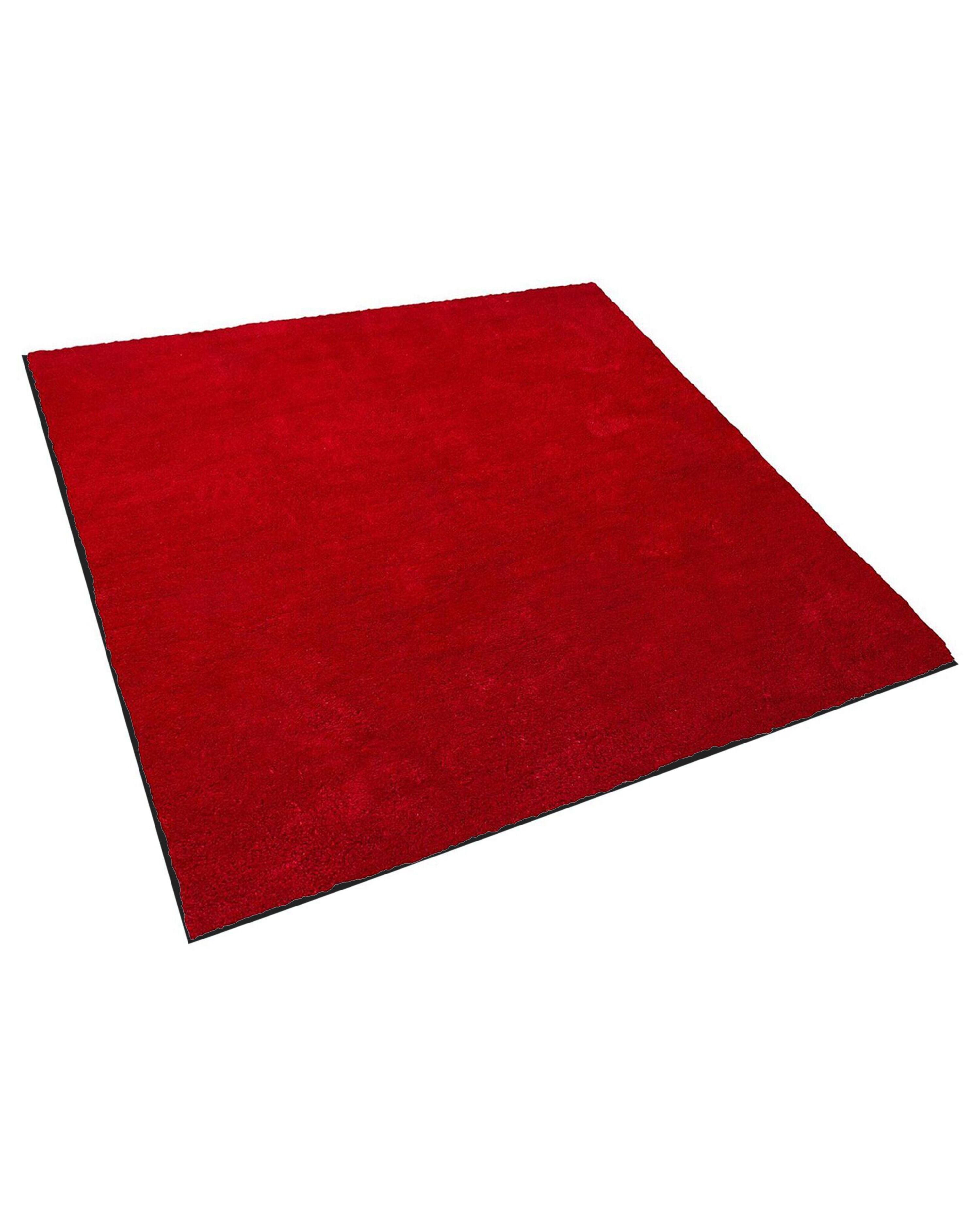 Dywan 200 x 200 cm czerwony DEMRE