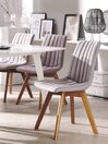 	Conjunto de 2 sillas de poliéster gris pardo/madera oscura CALGARY_800098