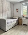 Sametová postel s úložným prostorem 90 x 200 cm šedá MARRAY_887347