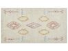 Teppich Baumwolle beige 80 x 150 cm geometrisches Muster Kurzflor BETTIAH_839200