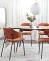Conjunto de 2 cadeiras de jantar em tecido laranja KENAI_874479