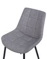 Conjunto de 2 sillas de comedor de piel sintética gris/negro MELROSE II_716671