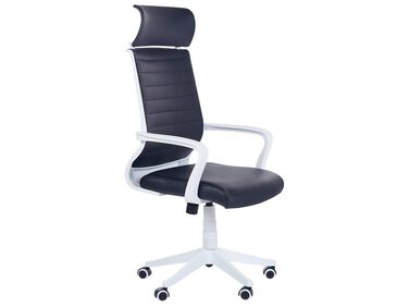 Kancelářská židle z umělé kůže černá LEADER