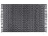 Teppich Wolle schwarz 200 x 300 cm Kurzflor ALUCRA_856228