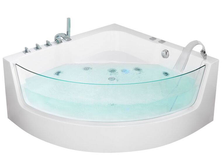 Whirlpool Bath with LED 1900 x 1350 mm White MARINA_717400