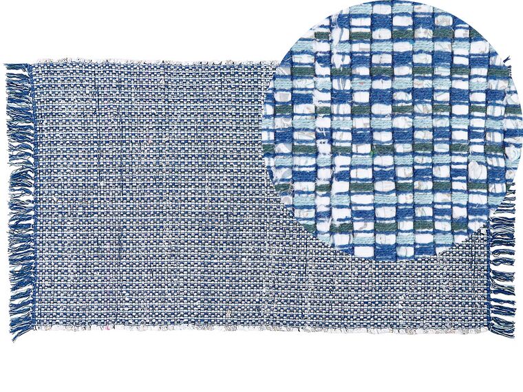 Bavlnený koberec 80 x 150 cm modrý BESNI_530827