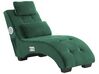 Chaise longue velluto verde con casse bluetooth SIMORRE_823075