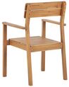 Lot de 4 chaises de jardin bois clair FORNELLI_823600