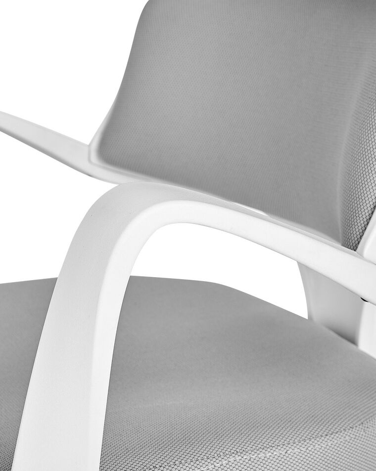 Swivel Office Chair White and Grey GRANDIOSE Beliani.co.uk
