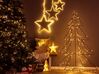 Sada 3 závesných vianočných hviezd s LED osvetlením strieborná KUNNARI_829677