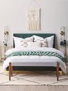 Zamatová posteľ 180 x 200 cm zelená LIMOUX_845062