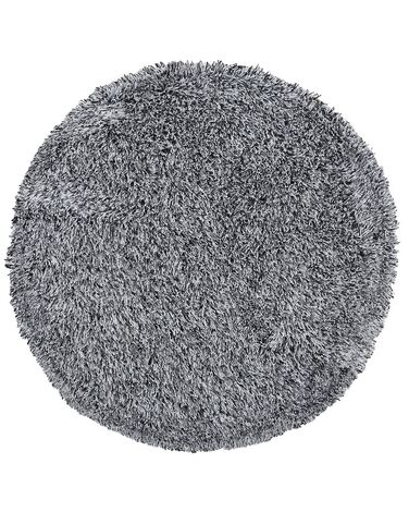 Teppich schwarz-weiss ⌀ 140 cm Shaggy CIDE