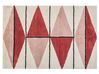 Teppich Baumwolle 140 x 200 cm mehrfarbig geometrisches Muster Kurzflor PURNIA_816993