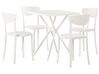 Salon de jardin table et 4 chaises blanc SERSALE/VIESTE_823841