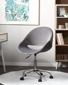 Velvet Armless Desk Chair Grey SELMA_716782