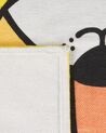 Alfombra de algodón amarillo/blanco/negro/naranja 60 x 90 cm RANCHI_790777