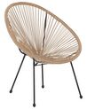 Set of 2 PE Rattan Accent Chairs Natural ACAPULCO II_813833