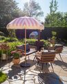 Záhradný slnečník ⌀ 150 cm ružová/biela MONDELLO_868097
