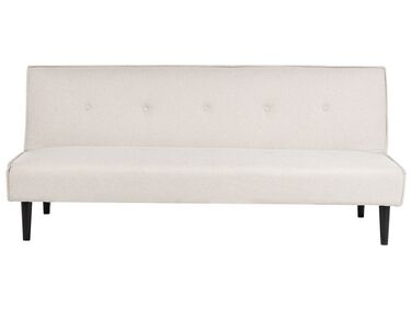 Fabric Sofa Bed Light Beige VISBY