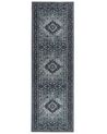 Teppich grau orientalisches Muster 80 x 240 cm Kurzflor VADKADAM_831361