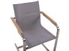 Conjunto de 2 cadeiras de jardim em inox com tela cinzenta COSOLETO_776946