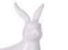 Figurine décorative lapin en céramique blanc 21 cm MORIUEX_798620